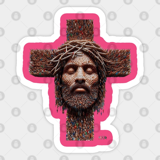 Cross of Faith by focusln Sticker by Darn Doggie Club by focusln